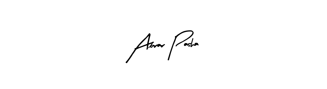 The best way (Arty Signature) to make a short signature is to pick only two or three words in your name. The name Abrar Pasha include a total of six letters. For converting this name. Abrar Pasha signature style 8 images and pictures png