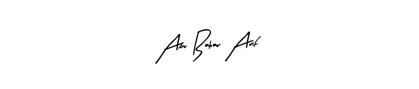 Also You can easily find your signature by using the search form. We will create Abu Bakar Arif name handwritten signature images for you free of cost using Arty Signature sign style. Abu Bakar Arif signature style 8 images and pictures png