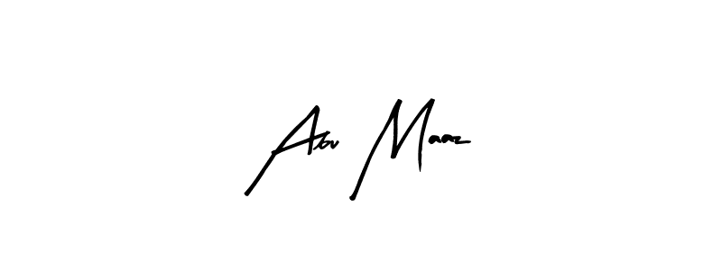 Arty Signature is a professional signature style that is perfect for those who want to add a touch of class to their signature. It is also a great choice for those who want to make their signature more unique. Get Abu Maaz name to fancy signature for free. Abu Maaz signature style 8 images and pictures png