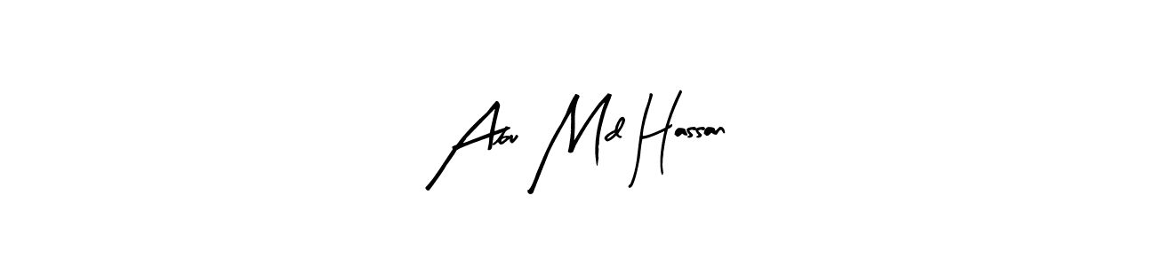 The best way (Arty Signature) to make a short signature is to pick only two or three words in your name. The name Abu Md Hassan include a total of six letters. For converting this name. Abu Md Hassan signature style 8 images and pictures png