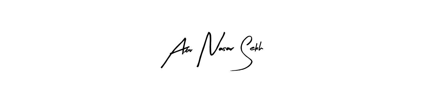 Make a beautiful signature design for name Abu Nasar Sekh. With this signature (Arty Signature) style, you can create a handwritten signature for free. Abu Nasar Sekh signature style 8 images and pictures png