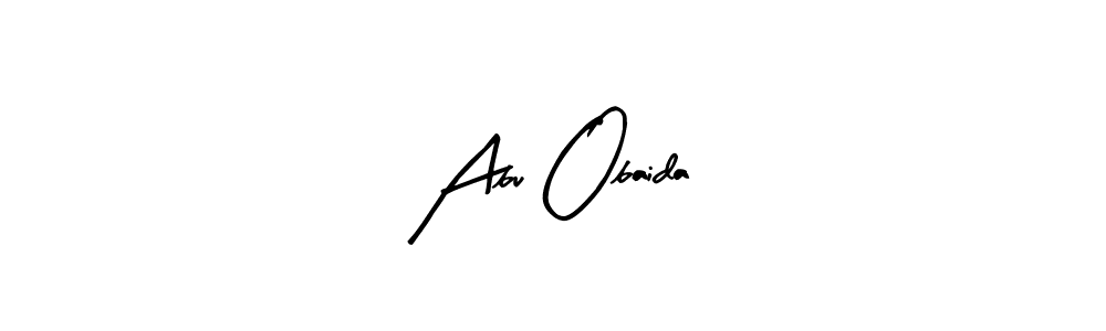 Similarly Arty Signature is the best handwritten signature design. Signature creator online .You can use it as an online autograph creator for name Abu Obaida. Abu Obaida signature style 8 images and pictures png
