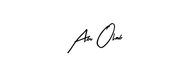 Similarly Arty Signature is the best handwritten signature design. Signature creator online .You can use it as an online autograph creator for name Abu Ohab. Abu Ohab signature style 8 images and pictures png