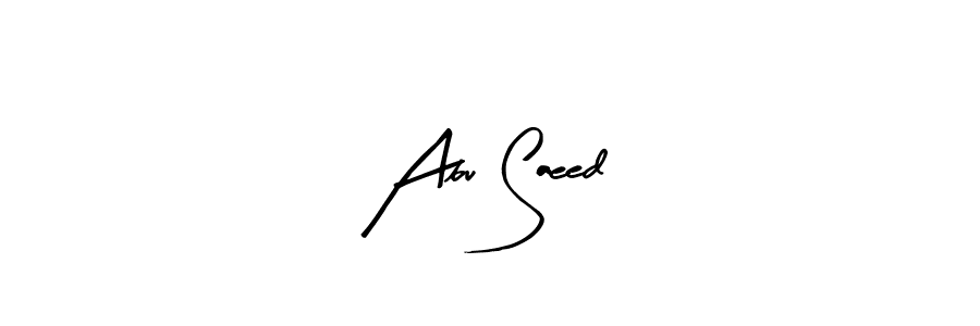 Arty Signature is a professional signature style that is perfect for those who want to add a touch of class to their signature. It is also a great choice for those who want to make their signature more unique. Get Abu Saeed name to fancy signature for free. Abu Saeed signature style 8 images and pictures png
