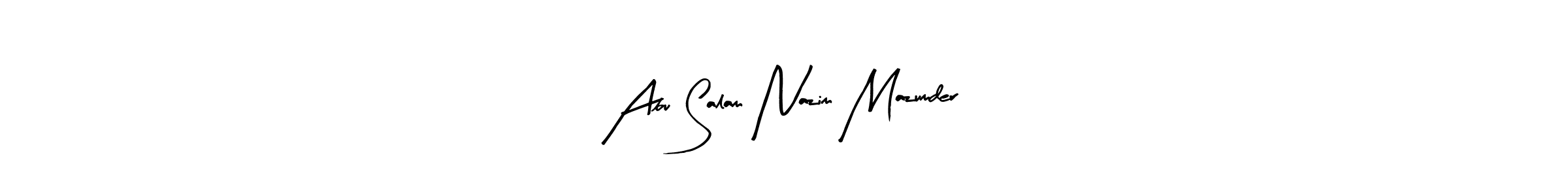 Arty Signature is a professional signature style that is perfect for those who want to add a touch of class to their signature. It is also a great choice for those who want to make their signature more unique. Get Abu Salam Nazim Mazumder name to fancy signature for free. Abu Salam Nazim Mazumder signature style 8 images and pictures png