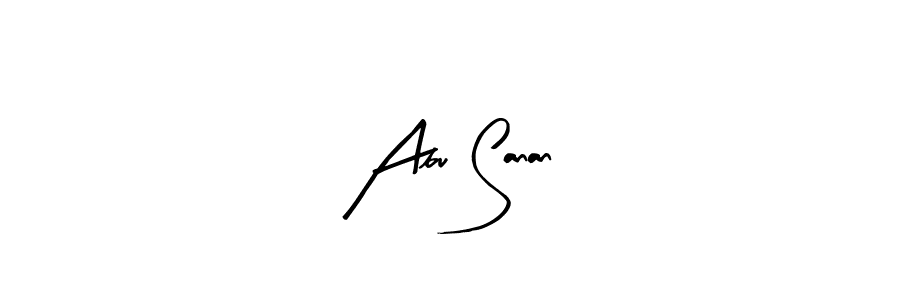 The best way (Arty Signature) to make a short signature is to pick only two or three words in your name. The name Abu Sanan include a total of six letters. For converting this name. Abu Sanan signature style 8 images and pictures png