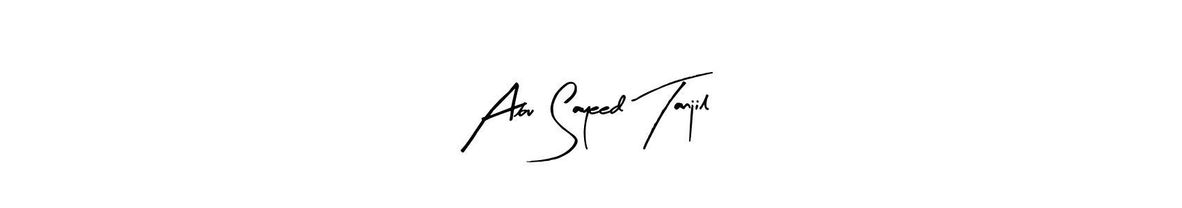 How to make Abu Sayeed Tanjil name signature. Use Arty Signature style for creating short signs online. This is the latest handwritten sign. Abu Sayeed Tanjil signature style 8 images and pictures png