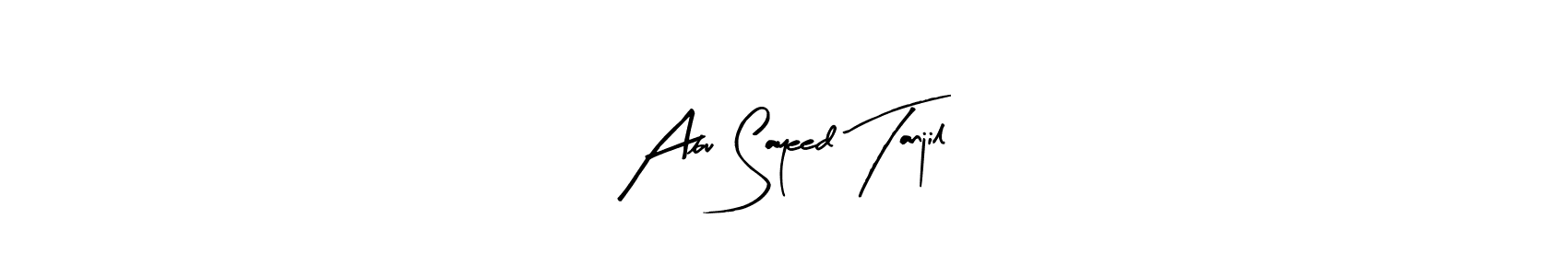 How to make Abu Sayeed Tanjil name signature. Use Arty Signature style for creating short signs online. This is the latest handwritten sign. Abu Sayeed Tanjil signature style 8 images and pictures png