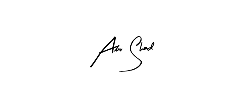Similarly Arty Signature is the best handwritten signature design. Signature creator online .You can use it as an online autograph creator for name Abu Shad. Abu Shad signature style 8 images and pictures png