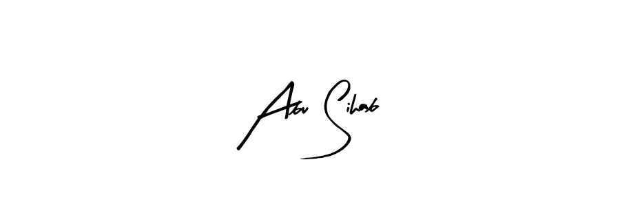 Design your own signature with our free online signature maker. With this signature software, you can create a handwritten (Arty Signature) signature for name Abu Sihab. Abu Sihab signature style 8 images and pictures png