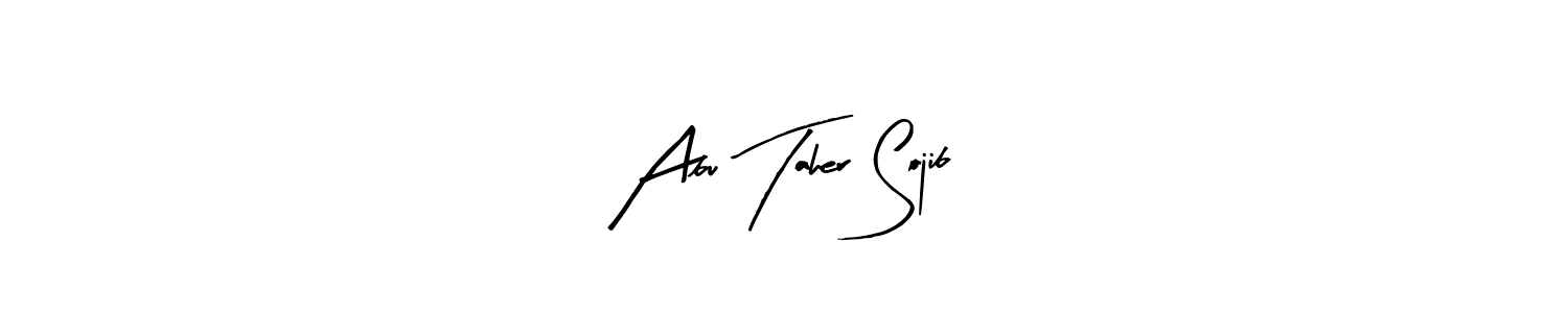 The best way (Arty Signature) to make a short signature is to pick only two or three words in your name. The name Abu Taher Sojib include a total of six letters. For converting this name. Abu Taher Sojib signature style 8 images and pictures png