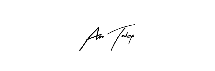 The best way (Arty Signature) to make a short signature is to pick only two or three words in your name. The name Abu Talep include a total of six letters. For converting this name. Abu Talep signature style 8 images and pictures png