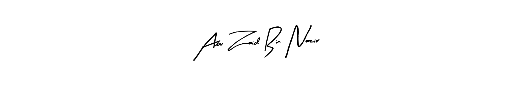 Make a beautiful signature design for name Abu Zaid Bin Nazir. With this signature (Arty Signature) style, you can create a handwritten signature for free. Abu Zaid Bin Nazir signature style 8 images and pictures png