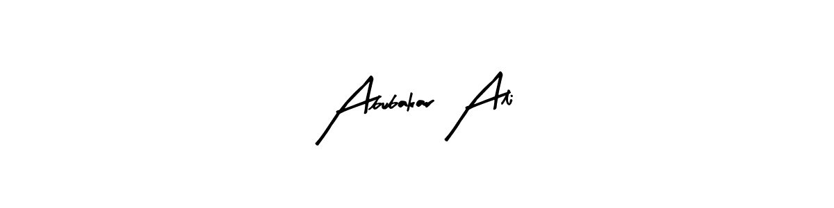 if you are searching for the best signature style for your name Abubakar Ali. so please give up your signature search. here we have designed multiple signature styles  using Arty Signature. Abubakar Ali signature style 8 images and pictures png