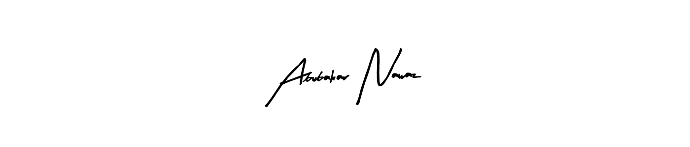 Abubakar Nawaz stylish signature style. Best Handwritten Sign (Arty Signature) for my name. Handwritten Signature Collection Ideas for my name Abubakar Nawaz. Abubakar Nawaz signature style 8 images and pictures png