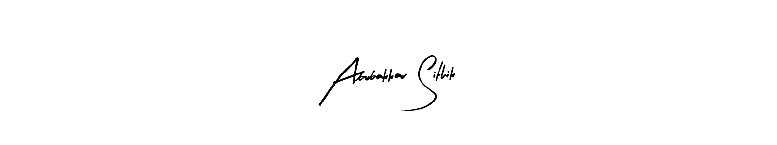 Design your own signature with our free online signature maker. With this signature software, you can create a handwritten (Arty Signature) signature for name Abubakkar Sithik. Abubakkar Sithik signature style 8 images and pictures png