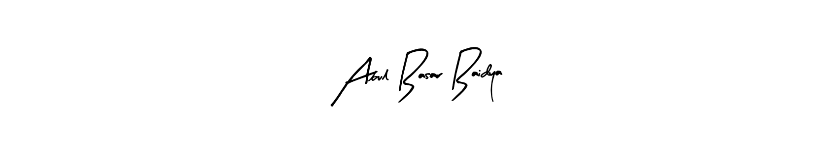 Use a signature maker to create a handwritten signature online. With this signature software, you can design (Arty Signature) your own signature for name Abul Basar Baidya. Abul Basar Baidya signature style 8 images and pictures png