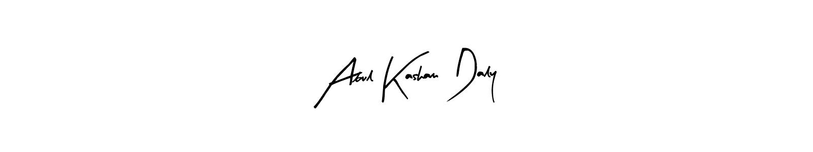 This is the best signature style for the Abul Kasham Daly name. Also you like these signature font (Arty Signature). Mix name signature. Abul Kasham Daly signature style 8 images and pictures png