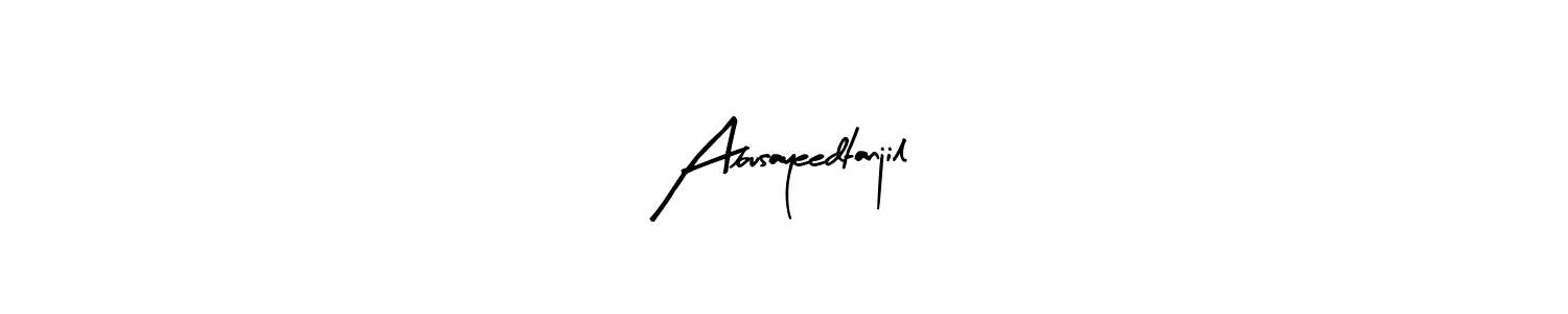 Use a signature maker to create a handwritten signature online. With this signature software, you can design (Arty Signature) your own signature for name Abusayeedtanjil. Abusayeedtanjil signature style 8 images and pictures png