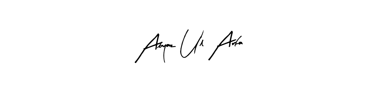 Make a beautiful signature design for name Abyaz Ul Arfa. With this signature (Arty Signature) style, you can create a handwritten signature for free. Abyaz Ul Arfa signature style 8 images and pictures png