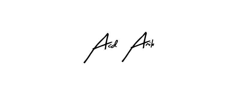 Also we have Acd Anik name is the best signature style. Create professional handwritten signature collection using Arty Signature autograph style. Acd Anik signature style 8 images and pictures png