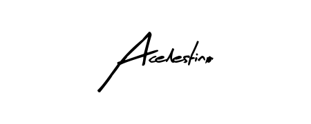 Looking for an artistic signature for Acelestino? The Arty Signature calligraphy style gives a sophisticated flow suitable for business cards and emails. Acelestino signature style 8 images and pictures png