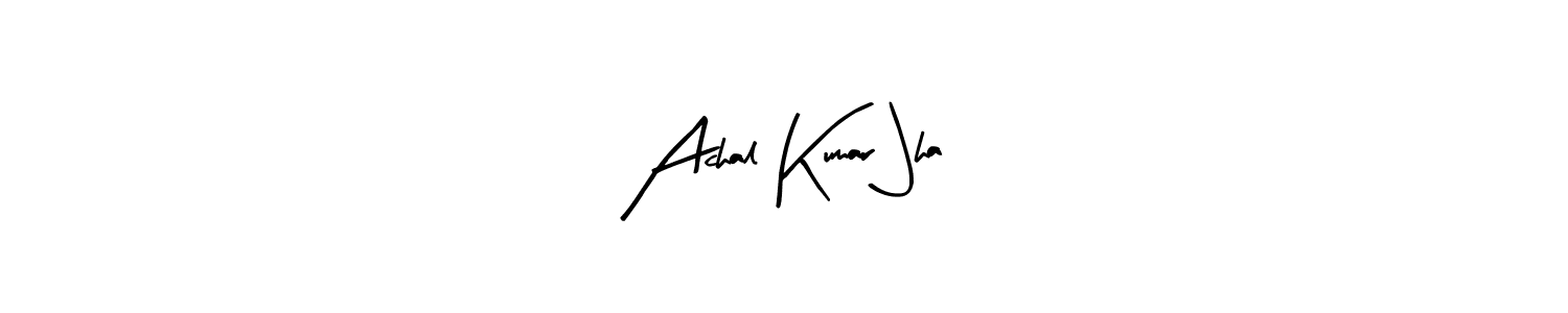 You should practise on your own different ways (Arty Signature) to write your name (Achal Kumar Jha) in signature. don't let someone else do it for you. Achal Kumar Jha signature style 8 images and pictures png