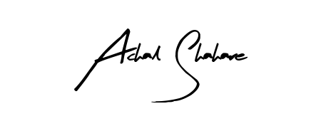 Create your official email sign-off with Achal Shahare name in Arty Signature style. Crisp, clean, and perfectly legible across all screens. Achal Shahare signature style 8 images and pictures png