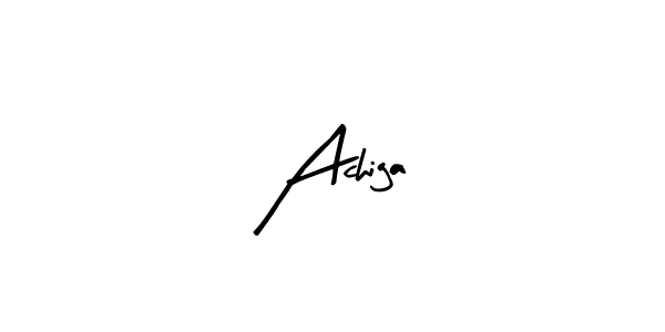 Use a signature maker to create a handwritten signature online. With this signature software, you can design (Arty Signature) your own signature for name Achiga. Achiga signature style 8 images and pictures png