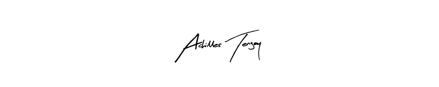 Design your own signature with our free online signature maker. With this signature software, you can create a handwritten (Arty Signature) signature for name Achilles Tengay. Achilles Tengay signature style 8 images and pictures png