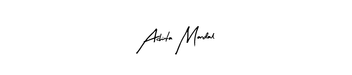 Create a beautiful signature design for name Achinta Mandal. With this signature (Arty Signature) fonts, you can make a handwritten signature for free. Achinta Mandal signature style 8 images and pictures png