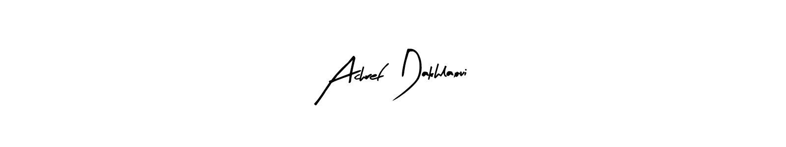 How to make Achref Dakhlaoui name signature. Use Arty Signature style for creating short signs online. This is the latest handwritten sign. Achref Dakhlaoui signature style 8 images and pictures png