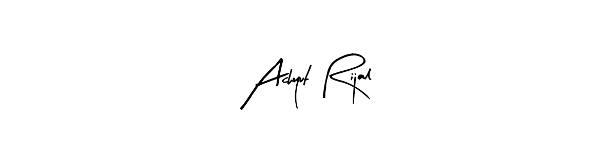 How to make Achyut Rijal name signature. Use Arty Signature style for creating short signs online. This is the latest handwritten sign. Achyut Rijal signature style 8 images and pictures png