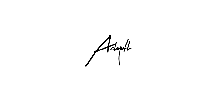 if you are searching for the best signature style for your name Achyuth. so please give up your signature search. here we have designed multiple signature styles  using Arty Signature. Achyuth signature style 8 images and pictures png