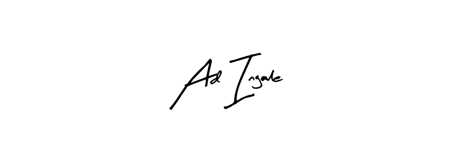 How to make Ad Ingale name signature. Use Arty Signature style for creating short signs online. This is the latest handwritten sign. Ad Ingale signature style 8 images and pictures png