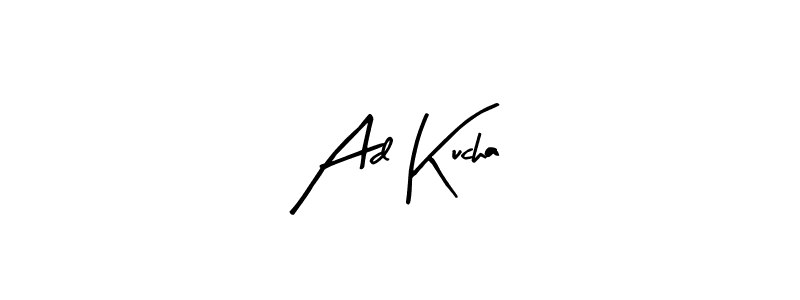 Similarly Arty Signature is the best handwritten signature design. Signature creator online .You can use it as an online autograph creator for name Ad Kucha. Ad Kucha signature style 8 images and pictures png