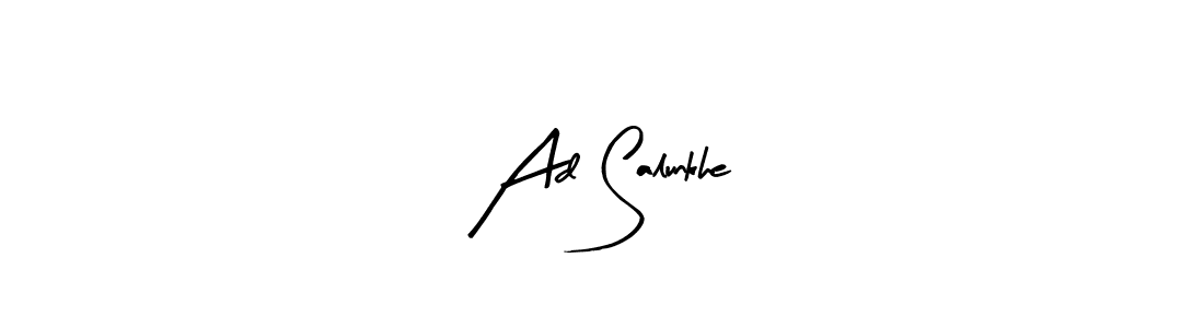 Also You can easily find your signature by using the search form. We will create Ad Salunkhe name handwritten signature images for you free of cost using Arty Signature sign style. Ad Salunkhe signature style 8 images and pictures png
