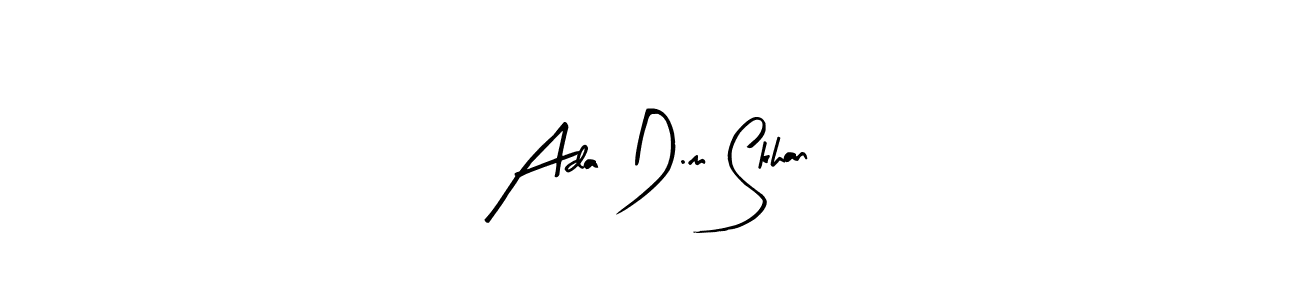 Use a signature maker to create a handwritten signature online. With this signature software, you can design (Arty Signature) your own signature for name Ada D.m Skhan. Ada D.m Skhan signature style 8 images and pictures png