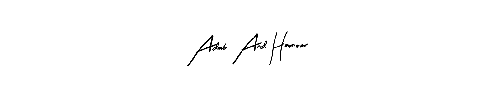 How to Draw Adab And Harnoor signature style? Arty Signature is a latest design signature styles for name Adab And Harnoor. Adab And Harnoor signature style 8 images and pictures png