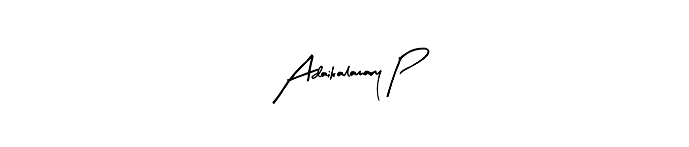 Design your own signature with our free online signature maker. With this signature software, you can create a handwritten (Arty Signature) signature for name Adaikalamary P. Adaikalamary P signature style 8 images and pictures png