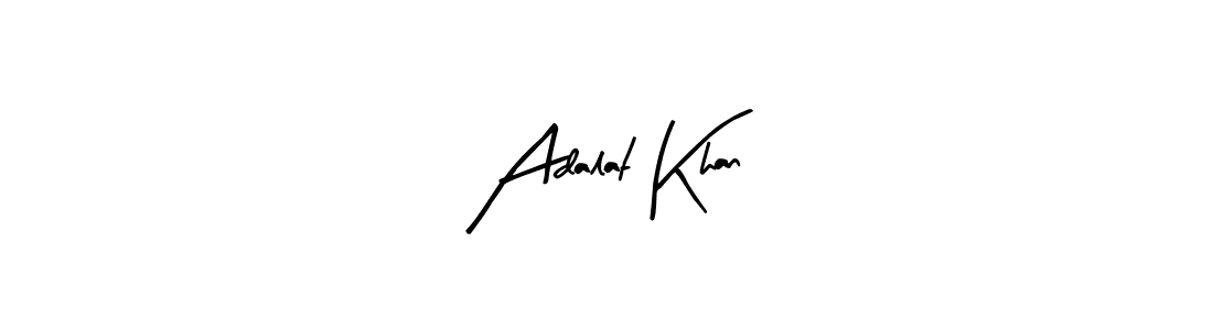 if you are searching for the best signature style for your name Adalat Khan. so please give up your signature search. here we have designed multiple signature styles  using Arty Signature. Adalat Khan signature style 8 images and pictures png