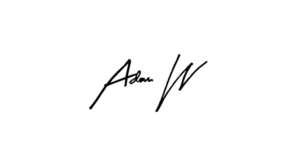 Create a beautiful signature design for name Adam W. With this signature (Arty Signature) fonts, you can make a handwritten signature for free. Adam W signature style 8 images and pictures png