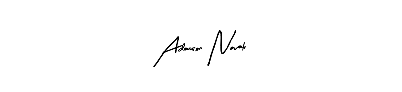 Use a signature maker to create a handwritten signature online. With this signature software, you can design (Arty Signature) your own signature for name Adamson Novak. Adamson Novak signature style 8 images and pictures png