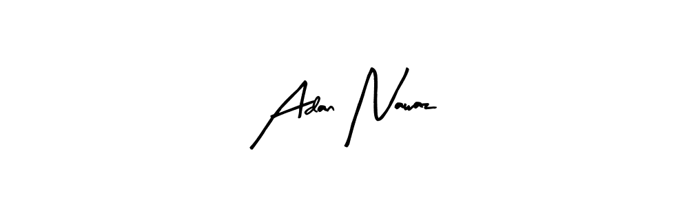 This is the best signature style for the Adan Nawaz name. Also you like these signature font (Arty Signature). Mix name signature. Adan Nawaz signature style 8 images and pictures png
