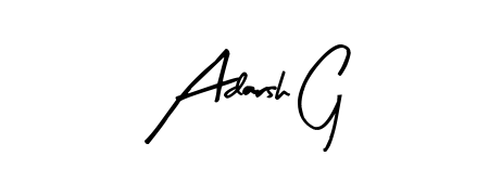Upgrade your professional image with Adarsh G signature created with Arty Signature font. Fast, free, and watermark-free download. Adarsh G signature style 8 images and pictures png