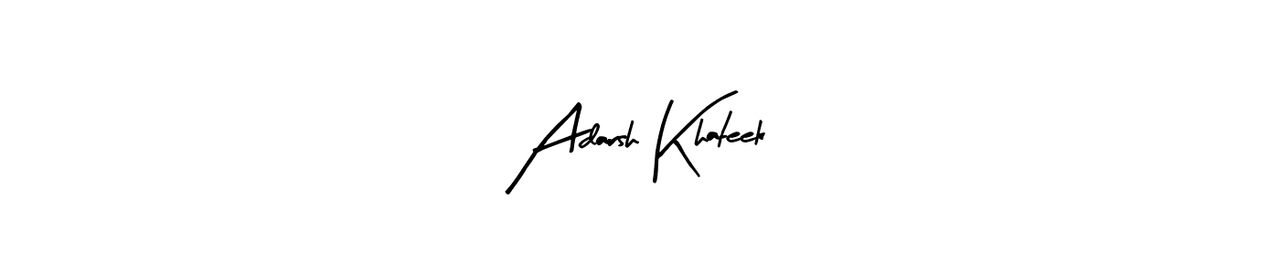 You can use this online signature creator to create a handwritten signature for the name Adarsh Khateek. This is the best online autograph maker. Adarsh Khateek signature style 8 images and pictures png