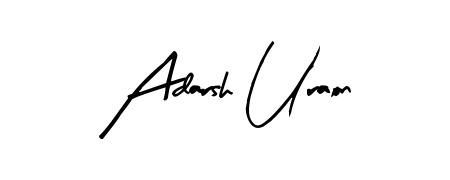 You should practise on your own different ways (Arty Signature) to write your name (Adarsh Uraon) in signature. Don't let someone else do it for you. Adarsh Uraon signature style 8 images and pictures png