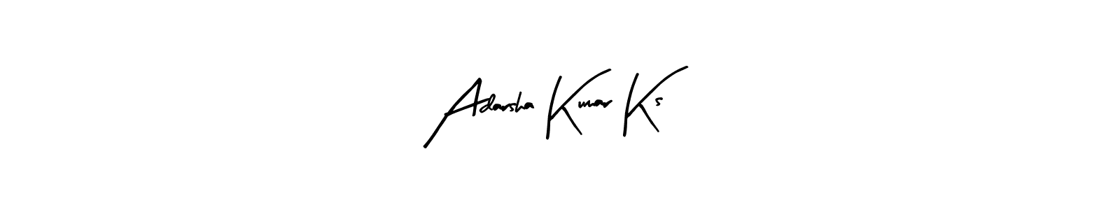 Similarly Arty Signature is the best handwritten signature design. Signature creator online .You can use it as an online autograph creator for name Adarsha Kumar Ks. Adarsha Kumar Ks signature style 8 images and pictures png