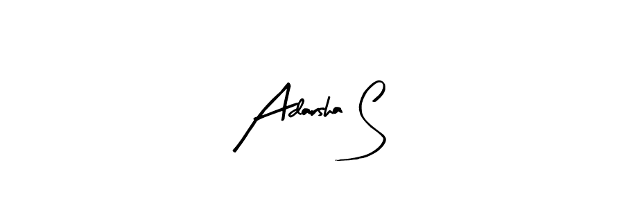 Create a beautiful signature design for name Adarsha S. With this signature (Arty Signature) fonts, you can make a handwritten signature for free. Adarsha S signature style 8 images and pictures png