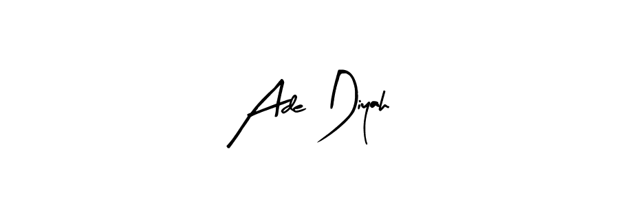 Also You can easily find your signature by using the search form. We will create Ade Diyah name handwritten signature images for you free of cost using Arty Signature sign style. Ade Diyah signature style 8 images and pictures png